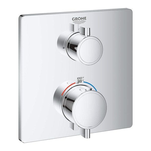 Single Function 2-Handle Thermostatic Valve Trim, Gold